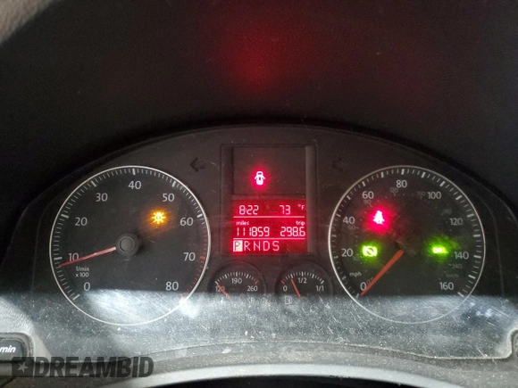 2008 Volkswagen Jetta SE z VIN 3VWRZ71K48M130858, wystawiony jako Copart lot #63095595 z przebiegiem 111 859 mil mil oraz Szkoda całkowita • Salvage title. Historia ofert i sprzedaży dostępna na DreamBid. Obrazek 9.