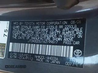 2006 Toyota Prius with VIN JTDKB20U163199617, listed as a IAAI auction lot 42113782 with 179,090 mi miles and . Bid and sale history available at carsss.com. Image 9.