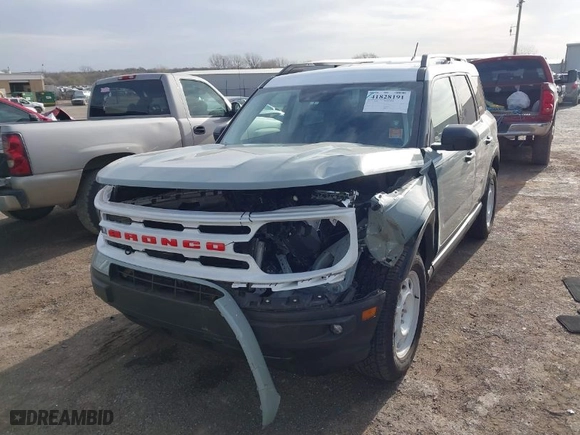 2024 Ford Bronco Sport Heritage with VIN 3FMCR9G64RRF08952, listed as a IAAI auction lot 41828191 with 7,588 mi miles. Bid and sale history available at carsss.com. Image 2.