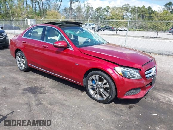 2017 Mercedes-Benz C 350e with VIN 55SWF4HB7HU226179, listed as a IAAI auction lot 41910998 with 95,351 mi miles and . Bid and sale history available at DreamBid. Image 1.