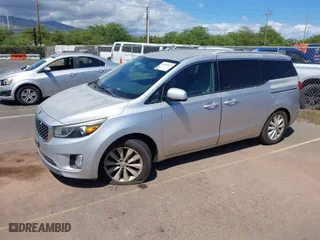 2015 Kia Sedona EX with VIN KNDMC5C11F6053533, listed as a IAAI auction lot 41892072 with 160,464 mi miles. Bid and sale history available at carsss.com. Image 2.