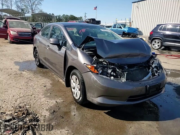 2012 Honda Civic LX with VIN 19XFB2F53CE081719, listed as a Copart auction lot 50922075 with Not Provided miles and Salvage Title. Bid and sale history available at DreamBid. Image 13.