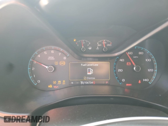 2019 GMC Canyon 4WD SLE with VIN 1GTG6CEN1K1129624, listed as a Copart auction lot 44106575 with 106,734 mi miles and Salvage Title. Bid and sale history available at carsss.com. Image 9.