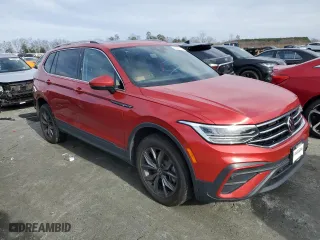 2022 Volkswagen Tiguan SE with VIN 3VV2B7AX5NM125539, listed as a Copart auction lot 45290165 with 58,753 mi miles and Clean Title. Bid and sale history available at carsss.com. Image 4.
