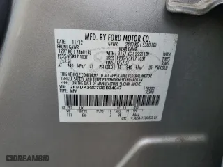 2013 Ford Edge SE with VIN 2FMDK3GC7DBB34047, listed as a Copart auction lot 45544215 with 218,036 mi miles and Salvage Title. Bid and sale history available at carsss.com. Image 13.