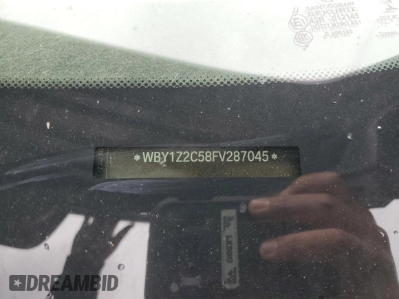 2015 BMW i3 with VIN WBY1Z2C58FV287045, listed as a Copart auction lot 48168585 with 55,343 mi miles and Salvage Title. Bid and sale history available at carsss.com. Image 12.