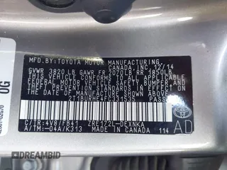 2015 Toyota Corolla L z VIN 2T1BURHE4FC331535, wystawiony jako IAAI lot #42318683 z przebiegiem 135 864 mil mil oraz . Historia ofert i sprzedaży dostępna na DreamBid. Obrazek 9.