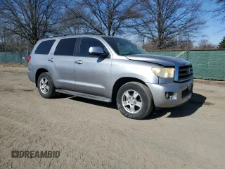 2008 Toyota Sequoia SR5 with VIN 5TDBY64A68S006952, listed as a Copart auction lot 48883055 with 236,215 mi miles and Salvage Title. Bid and sale history available at carsss.com. Image 4.