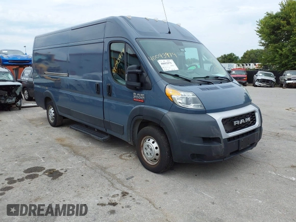 2020 Ram ProMaster Cargo with VIN 3C6URVJG0LE116933, listed as a IAAI auction lot 40093979 with 80,726 mi miles and . Bid and sale history available at carsss.com. Image 1.