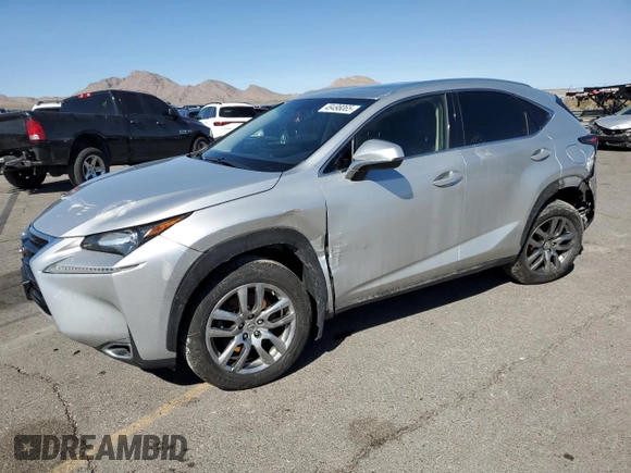 2015 Lexus NX 200t with VIN JTJBARBZ8F2044781, listed as a Copart auction lot 49498065 with 121,666 mi miles and Salvage Title. Bid and sale history available at DreamBid. Image 1.