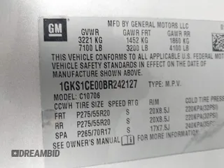 2011 GMC Yukon SLT z VIN 1GKS1CE00BR242127, wystawiony jako IAAI lot #42271949 z przebiegiem Nie podano mil oraz . Historia ofert i sprzedaży dostępna na DreamBid. Obrazek 9.