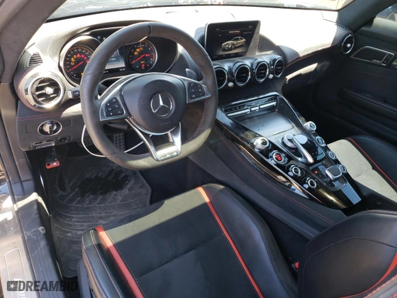 2017 Mercedes-Benz AMG GT with VIN WDDYJ7JA5HA010003, listed as a Copart auction lot 61672604 with 17,586 mi miles and Salvage Title. Bid and sale history available at carsss.com. Image 8.