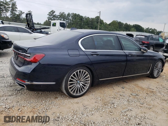 2020 BMW 7 Series 740i with VIN WBA7T2C04LCD29459, listed as a Copart auction lot 69091923 with 0 mi miles. Bid and sale history available at carsss.com. Image 3.