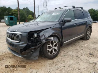 2021 Kia Telluride EX with VIN 5XYP34HC1MG174218, listed as a Copart auction lot 59498635 with 82,767 mi miles and Salvage title. Bid and sale history available at DreamBid. Image 1.