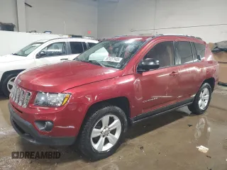 2016 Jeep Compass Sport with VIN 1C4NJDBBXGD549443, listed as a Copart auction lot 52427145 with 90,904 mi miles and Salvage Title. Bid and sale history available at carsss.com. Image 1.