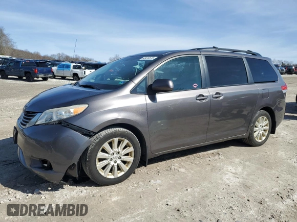 2012 Toyota Sienna LE with VIN 5TDJK3DC6CS045983, listed as a Copart auction lot 48416575 with 266,624 mi miles and Clean Title. Bid and sale history available at carsss.com. Image 1.
