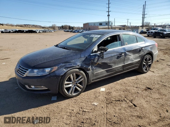 2013 Volkswagen CC Lux with VIN WVWRP7AN6DE513686, listed as a Copart auction lot 88758115 with 63,619 mi miles and Salvage Title. Bid and sale history available at carsss.com. Image 1.