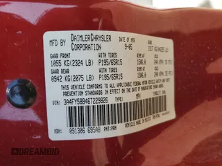 2006 Chrysler PT Cruiser Touring with VIN 3A4FY58B46T229826, listed as a Copart auction lot 74612684 with 122,283 mi miles and Salvage Title. Bid and sale history available at carsss.com. Image 12.