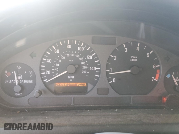 1998 BMW 3 Series 1.9L with VIN 4USCH7320WLE07364, listed as a Copart auction lot 86169014 with 143,597 mi miles and Salvage Title. Bid and sale history available at carsss.com. Image 9.