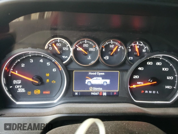 2021 Chevrolet Silverado 1500 LT with VIN 3GCUYDET2MG232430, listed as a Copart auction lot 74535514 with 94,567 mi miles and Salvage Title. Bid and sale history available at carsss.com. Image 9.