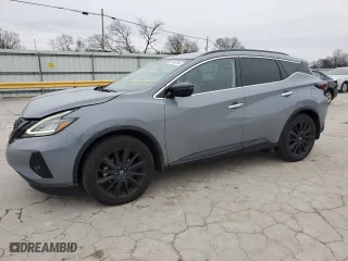 2022 Nissan Murano SV with VIN 5N1AZ2BS2NC125071, listed as a Copart auction lot 87424314 with 97,967 mi miles and Salvage Title. Bid and sale history available at carsss.com. Image 1.