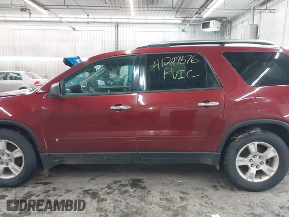 2009 GMC Acadia SLE1 with VIN 1GKEV13D79J168614, listed as a IAAI auction lot 41249576 with 203,555 mi miles and . Bid and sale history available at carsss.com. Image 14.