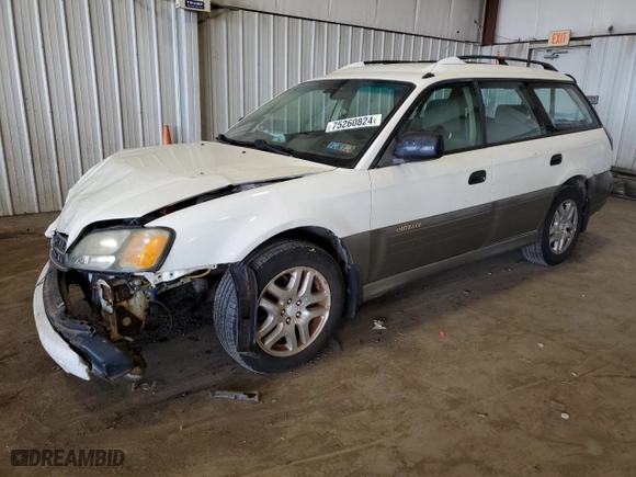 2001 Subaru Legacy Wagon Outback w/RL Equip with VIN 4S3BH675517609499, listed as a Copart auction lot 75260824 with 207,669 mi miles and Salvage Title. Bid and sale history available at carsss.com. Image 1.
