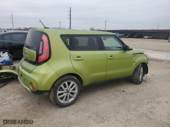 2018 Kia Soul + with VIN KNDJP3A57J7892493, listed as a Copart auction lot 45293575 with 55,560 mi miles and Salvage Title. Bid and sale history available at carsss.com. Image 3.