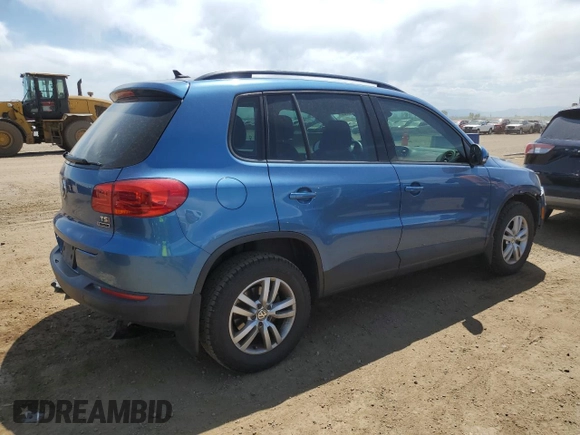2017 Volkswagen Tiguan S with VIN WVGBV7AXXHW512903, listed as a Copart auction lot 61095825 with 91,813 mi miles and Salvage title. Bid and sale history available at DreamBid. Image 3.