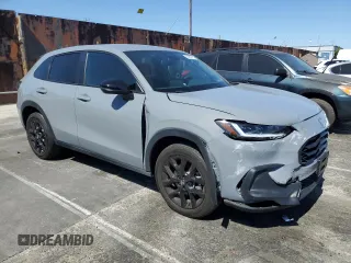 2024 Honda HR-V Sport with VIN 3CZRZ2H59RM752924, listed as a Copart auction lot 56989815 with 13,747 mi miles and Salvage title. Bid and sale history available at DreamBid. Image 4.