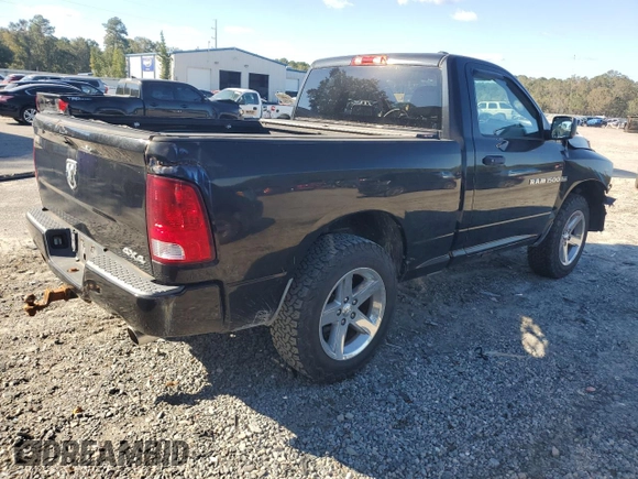 2012 Ram 1500 Express with VIN 3C6JD7AT6CG159137, listed as a Copart auction lot 81129944 with 112,422 mi miles and Salvage Title. Bid and sale history available at carsss.com. Image 3.