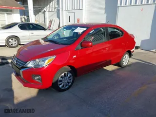 2022 Mitsubishi Mirage G4 ES with VIN ML32FUFJ7NHF06499, listed as a IAAI auction lot 41768320 with 19,331 mi miles. Bid and sale history available at carsss.com. Image 2.