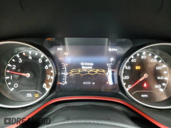 2021 Jeep Compass Trailhawk with VIN 3C4NJDDB9MT594344, listed as a Copart auction lot 58821455 with 80,039 mi miles and Salvage title. Bid and sale history available at DreamBid. Image 9.