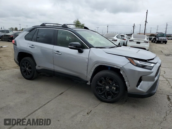 2024 Toyota RAV4 Hybrid XSE with VIN JTME6RFV1RD563804, listed as a Copart auction lot 55598135 with 4,079 mi miles and Salvage Title. Bid and sale history available at DreamBid. Image 4.