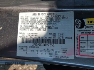 2011 Ford Fusion Hybrid with VIN 3FADP0L34BR253253, listed as a IAAI auction lot 42458290 with 137,110 mi miles and . Bid and sale history available at DreamBid. Image 9.