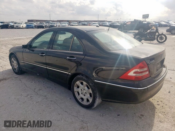 2006 Mercedes-Benz C 280 Luxury with VIN WDBRF54H66F801331, listed as a Copart auction lot 55140345 with 143,157 mi miles and Salvage title. Bid and sale history available at DreamBid. Image 2.