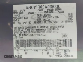 2010 Ford Ranger XL with VIN 1FTKR1ED8APA52923, listed as a IAAI auction lot 41505080 with 152,775 mi miles and . Bid and sale history available at DreamBid. Image 9.