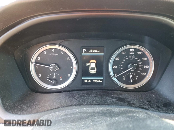2018 Hyundai Sonata SEL with VIN 5NPE34AF8JH665109, listed as a Copart auction lot 55112215 with 70,569 mi miles and Non Repairable. Bid and sale history available at DreamBid. Image 9.