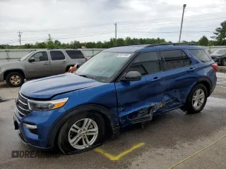 2022 Ford Explorer XLT z VIN 1FMSK7DH7NGC02324, wystawiony jako Copart lot #55757885 z przebiegiem 19 078 mil mil oraz Szkoda całkowita • Salvage title. Historia ofert i sprzedaży dostępna na DreamBid. Obrazek 1.