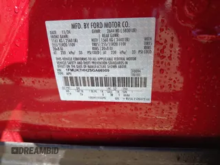 2025 Ford Explorer with VIN 1FMUK7HH2SGA66909, listed as a IAAI auction lot 41676158 with Not provided miles and . Bid and sale history available at DreamBid. Image 9.