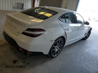 2023 Genesis G70 2.0T with VIN KMTG34TA8PU131652, listed as a Copart auction lot 48738254 with 9,713 mi miles and Non Repairable. Bid and sale history available at DreamBid. Image 3.