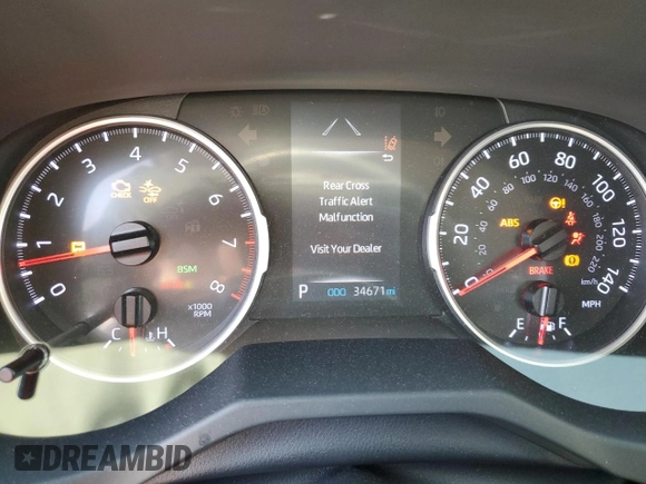 2019 Toyota RAV4 XLE Premium with VIN JTMA1RFV7KD026132, listed as a Copart auction lot 48594395 with 34,671 mi miles and Salvage Title. Bid and sale history available at carsss.com. Image 9.