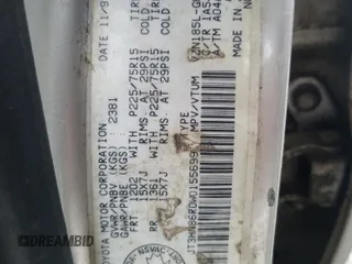 1998 Toyota 4Runner SR5 z VIN JT3HN86R0W0155699, wystawiony jako Copart lot #49859205 z przebiegiem 210 964 mil mil oraz Szkoda całkowita • Salvage title. Historia ofert i sprzedaży dostępna na DreamBid. Obrazek 13.