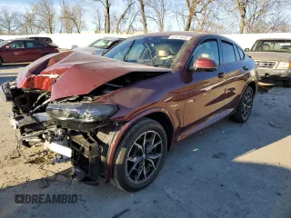 2025 BMW X4 xDrive30i with VIN 5UX33DT02S9X66462, listed as a Copart auction lot 47371815 with 1,200 mi miles and Salvage Title. Bid and sale history available at carsss.com. Image 1.