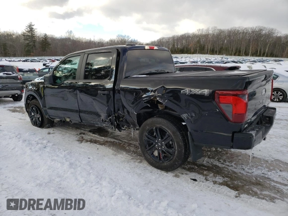 2024 Ford F-150 STX with VIN 1FTEW2LP9RKD96519, listed as a Copart auction lot 45815305 with 2,021 mi miles and Salvage Title. Bid and sale history available at carsss.com. Image 2.