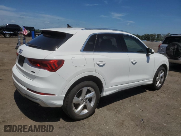2020 Audi Q3 Premium with VIN WA1AECF32L1031641, listed as a Copart auction lot 60266275 with 43,730 mi miles and Salvage title. Bid and sale history available at DreamBid. Image 3.