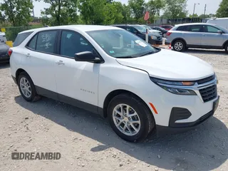 2024 Chevrolet Equinox LS with VIN 3GNAXHEG4RL278573, listed as a IAAI auction lot 42514554 with 57,581 mi miles and . Bid and sale history available at DreamBid. Image 1.