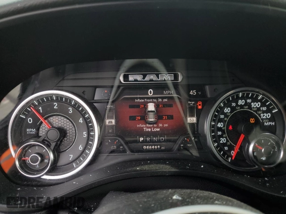2020 Ram 1500 Big Horn with VIN 1C6SRFFT5LN410777, listed as a Copart auction lot 48045865 with 46,461 mi miles and Salvage Title. Bid and sale history available at carsss.com. Image 9.