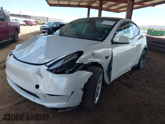 2021 Tesla Model Y Long Range with VIN 5YJYGAEE9MF254113, listed as a IAAI auction lot 42045256 with Not Provided miles. Bid and sale history available at carsss.com. Image 16.
