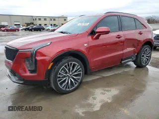 2024 Cadillac XT4 FWD Sport with VIN 1GYFZER45RF227899, listed as a Copart auction lot 47637835 with 2,488 mi miles and Salvage title. Bid and sale history available at DreamBid. Image 1.